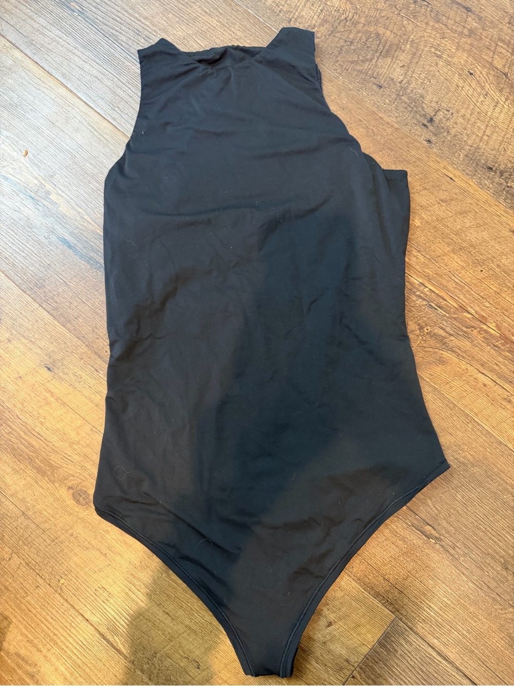 PINK Victoria's Secret Black High-Neck Bodysuit Tank